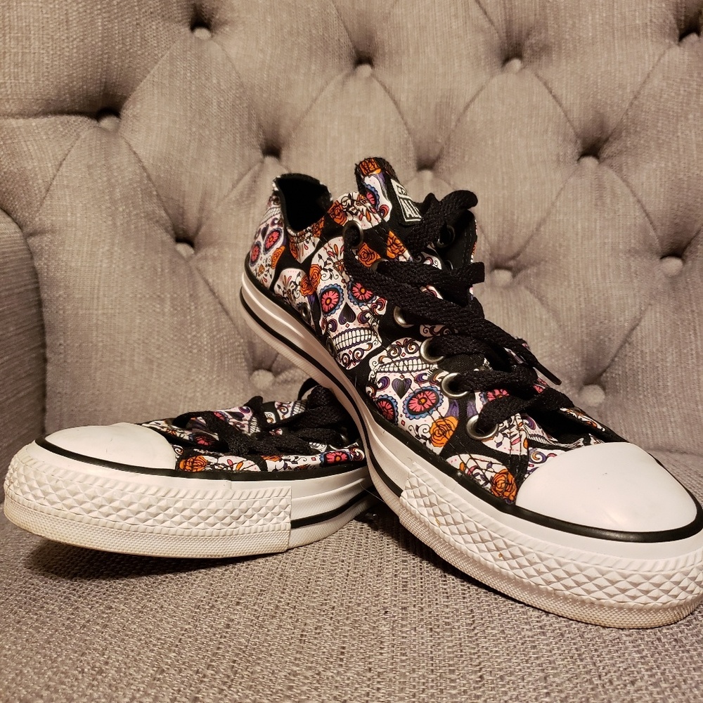 Converse- Sugar Skull print - bold
